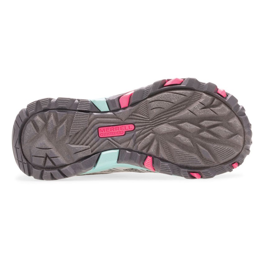 Basket Merrell Moab FST Low Waterproof Grise/Turquoise Enfant | D.H.SJEA